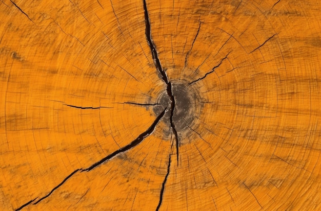 A tree stump with a cut of the tree trunk