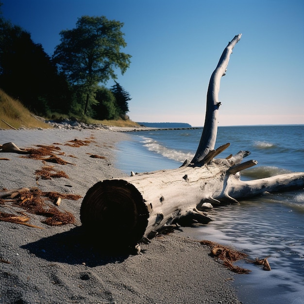 tree trunk beach