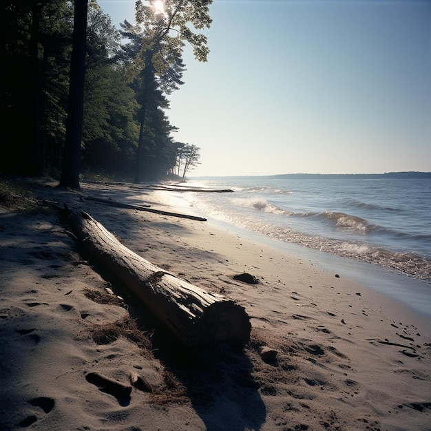 tree trunk beach