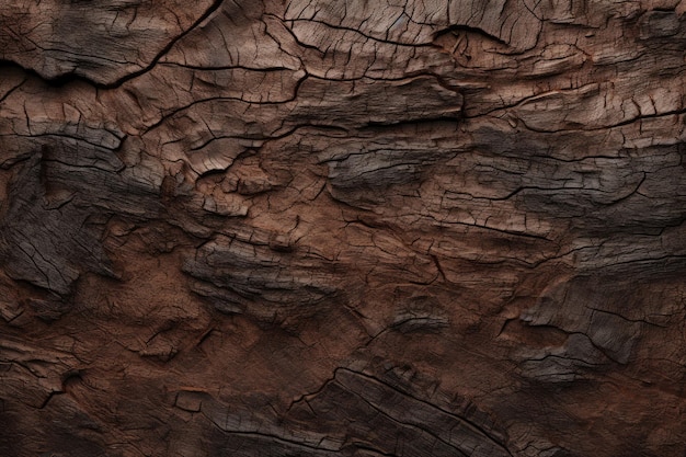 a tree trunk with a crack in it