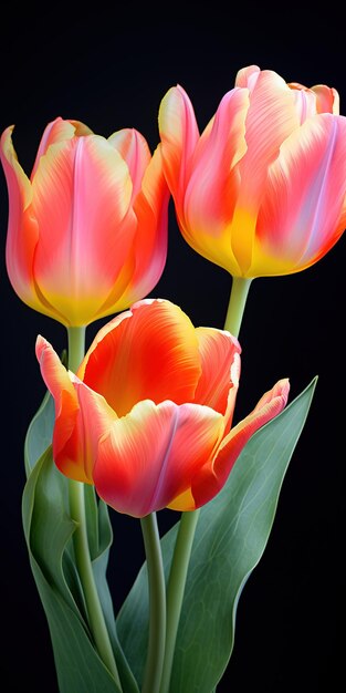 tree tulip bloom in bright colors