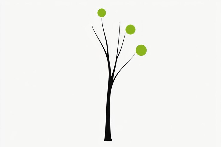 Photo a tree with green leaves that says  tree