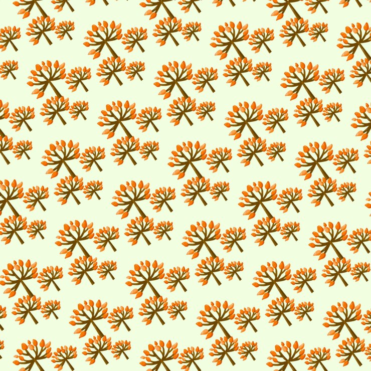 फोटो tree with orange leaves pattern
