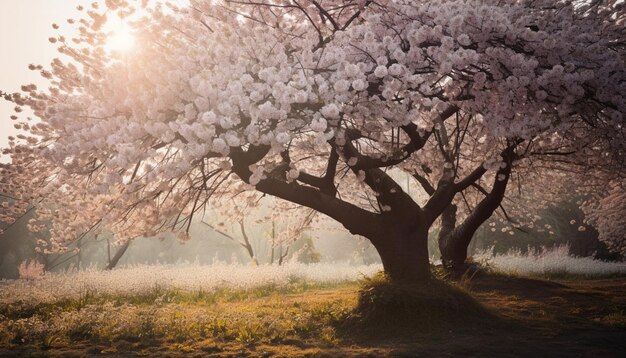 太陽が照りつける木