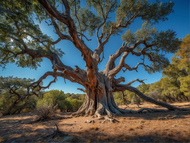 Photo a tree with the word gnar