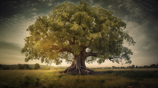 A tree with the word tree on it