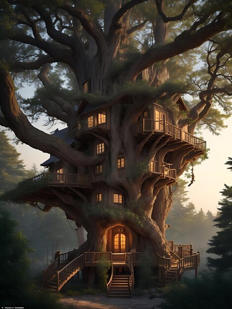 Сгенерировано домик на дереве