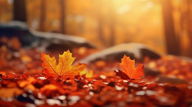 trees and autumn leaves