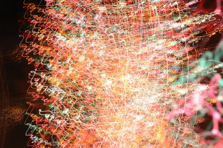 Photo trees in forest at night