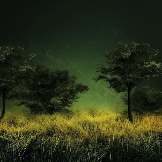 trees and grass on a background for desktop