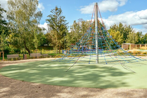 写真 空に照らされた公園の木