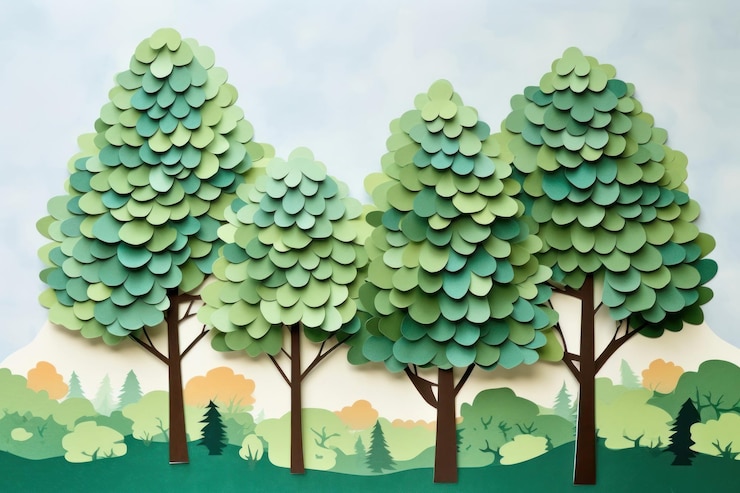 Photo trees outdoors painting nature