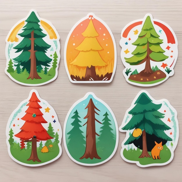 Photo trees stickers