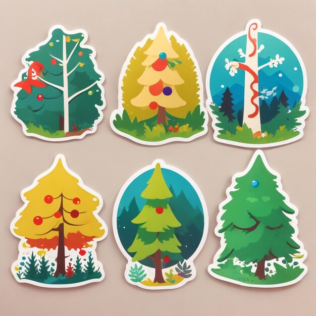 Photo trees stickers