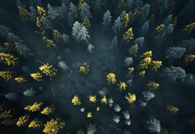 Treetop Trail Aerial View of a Roadway Winding Amidst Towering Trees