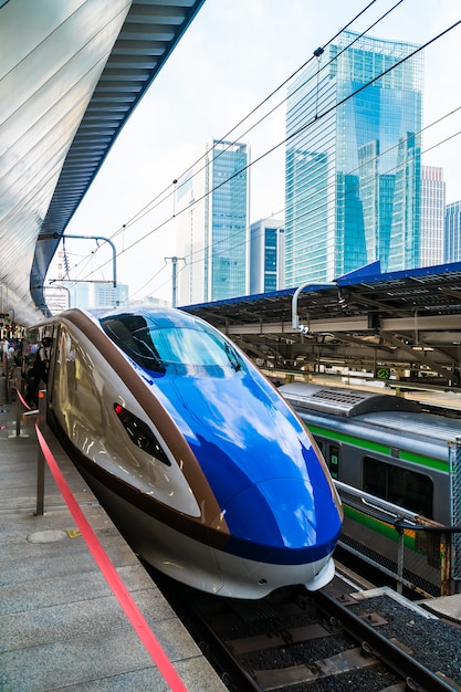 Trein- en metrostation in Japan is het populaire transport