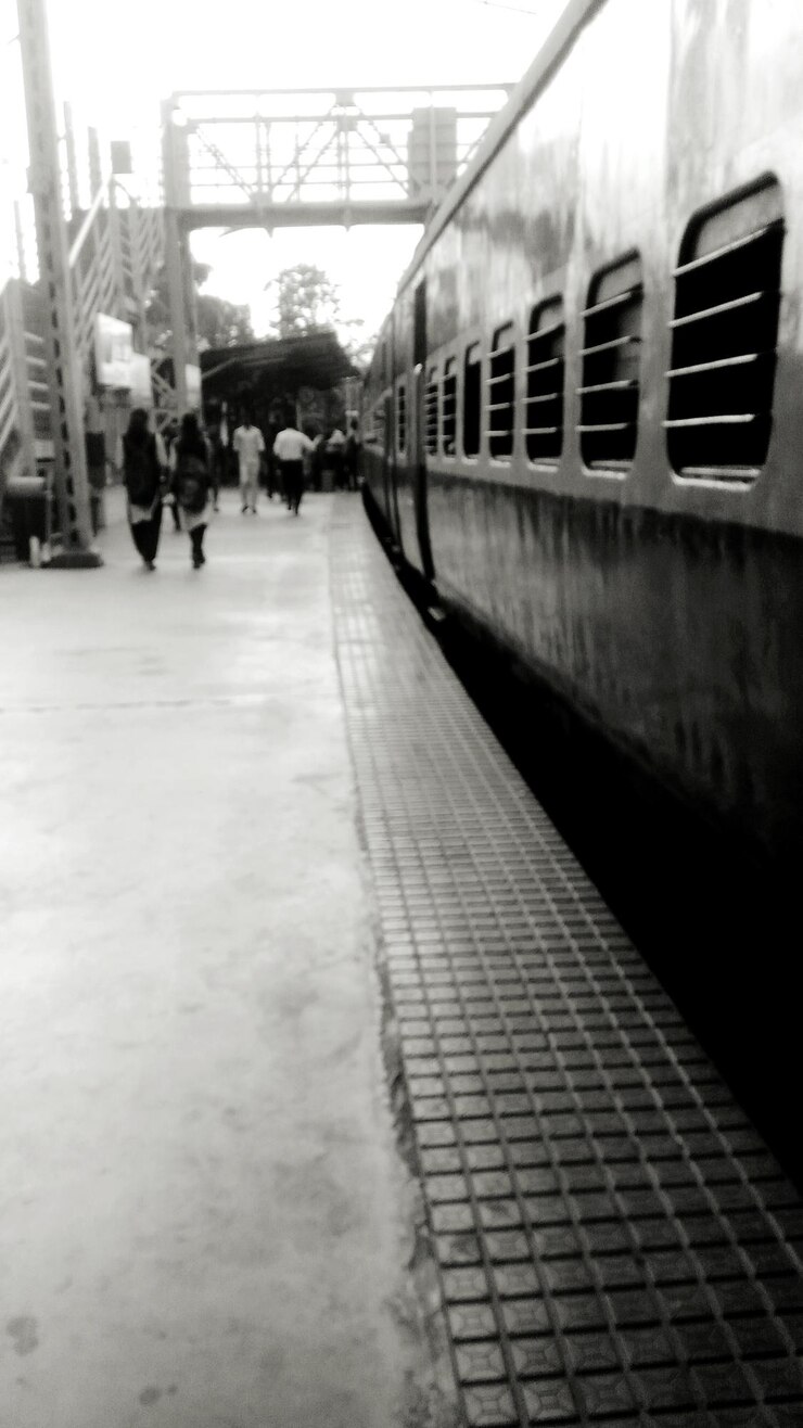 Foto trein op het treinstation
