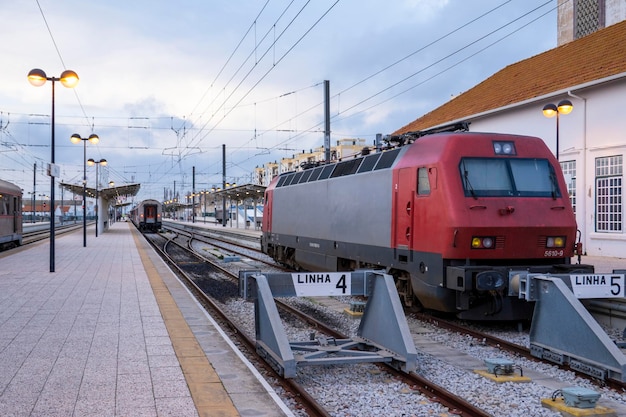 Treinstation in de stad Faro