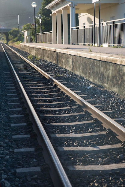 Treinstation perron, Galicië, Spanje