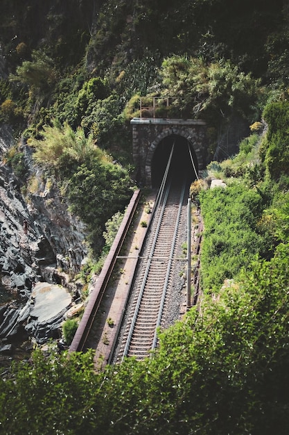 Treintunnel in Nationaal Park Cinque Terre, Italië