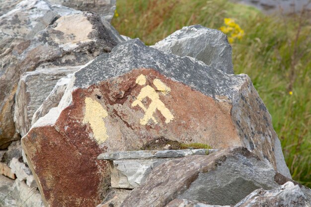 Trek and Hiking Sign at Maghera Beach, Ardara, Ireland