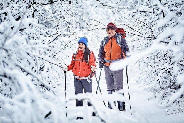 Trekkers along the path to  refuge in the Natural Park