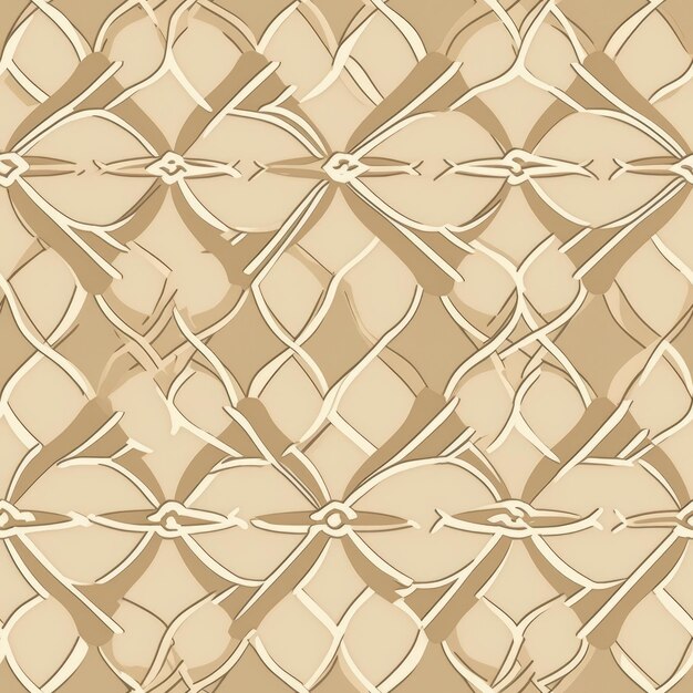 Trellis Pattern With Sandy Beige And Cream Colors Infinite Seamless Backgrounds Generative AI