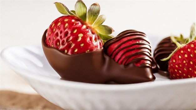 Photo trending photo chocolate covered strawberries in bowl