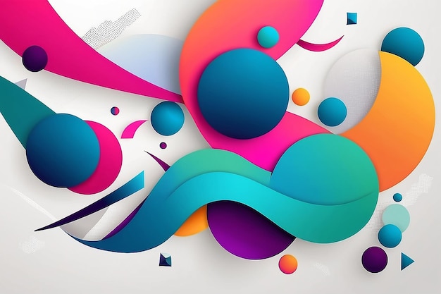 Trendy abstract background Composition of geometric shapes stock illustration