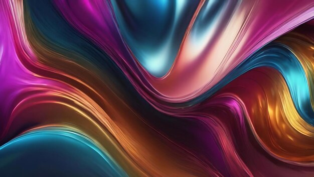 Trendy abstract chrome background with gradient colors