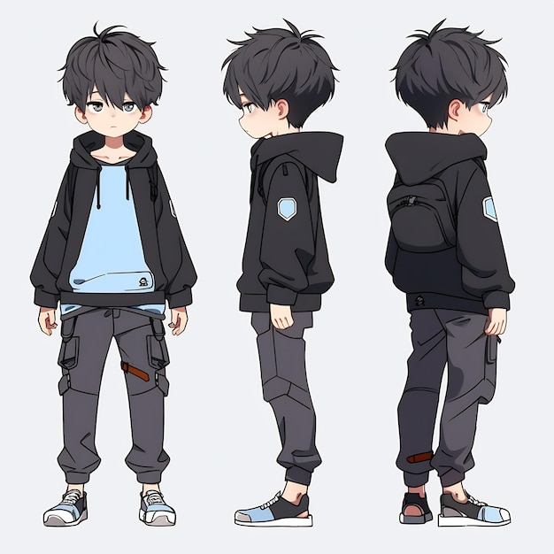 AI Art Generator: Anime profile picture with cool anime boy