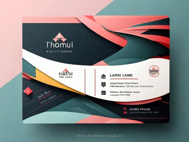 Photo trendy business card design template elegant business card vector