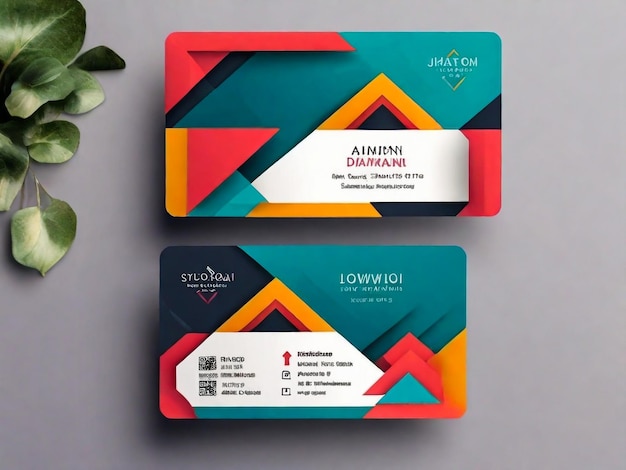 Trendy Business Card Design template Elegant Business Card Vector