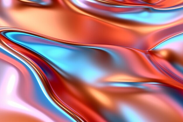 Trendy Chrome Liquid Background Ai generative