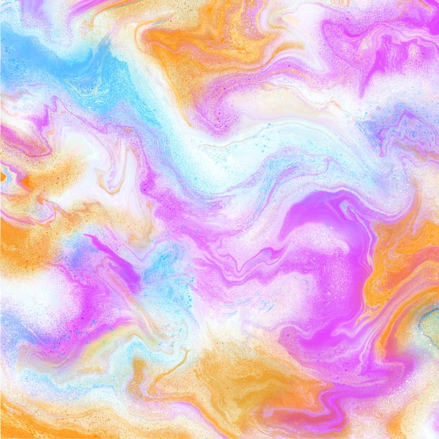 Trendy colorful digital marble art technique