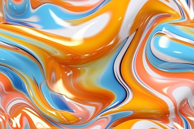 Trendy Colorful Liquid Pattern Ai generative