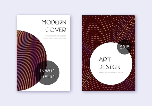 Trendy cover design sjabloon set Oranje samenvatting