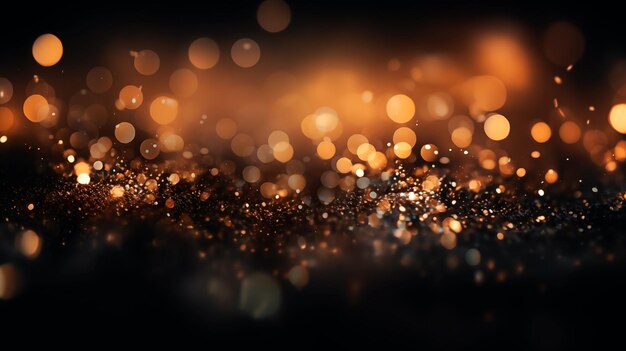 Trendy decoratie bokeh glitters achtergrond abstracte glanzende achtergrond met cirkels magische nacht donker