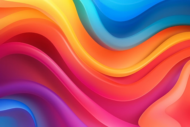 Trendy dynamische golvende lijnen abstracte gradiëntachtergrond Kleurrijke vloeiende moderne presentatieachtergrond