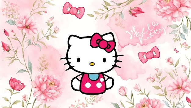 Premium Photo | Trendy Hello Kitty Wallpaper with Sweet Designs