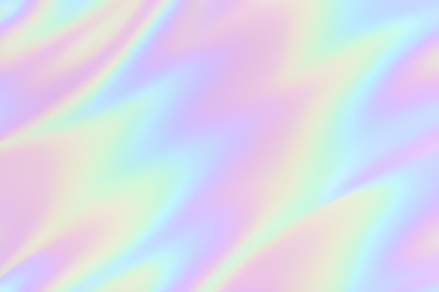 Trendy iridescent rainbow foil texture soft holographic pastel unicorn marble background