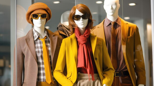 trendy kleren op mannequins