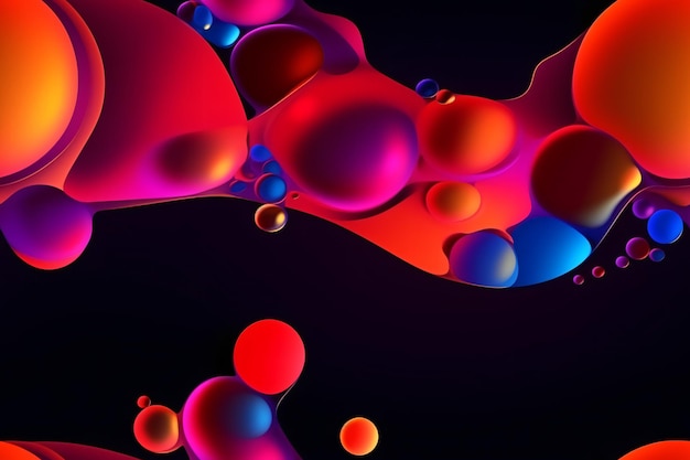 Trendy Liquid Bubble Pattern Ai generative