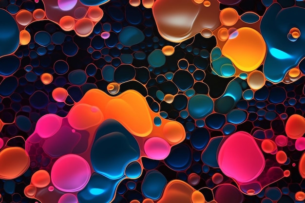 Trendy Liquid Bubble Pattern Ai generative