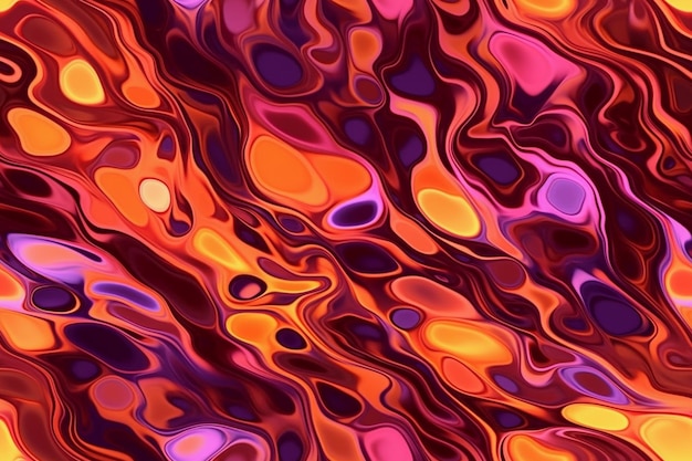 Photo trendy liquify seamless pattern ai generative