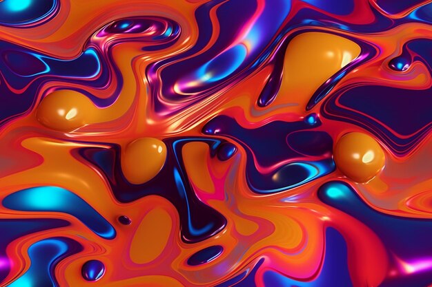 Trendy Liquify Seamless Pattern Ai generative