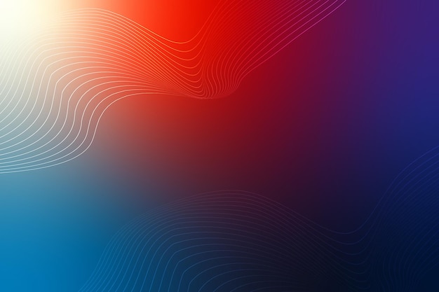 Trendy modern gradients wave lines background