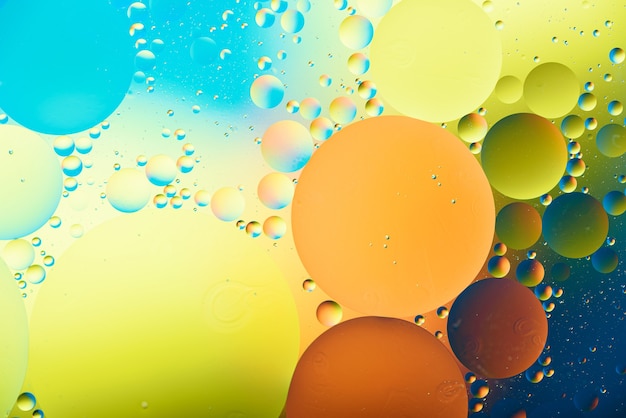 Trendy multi-colored colorful bubbles