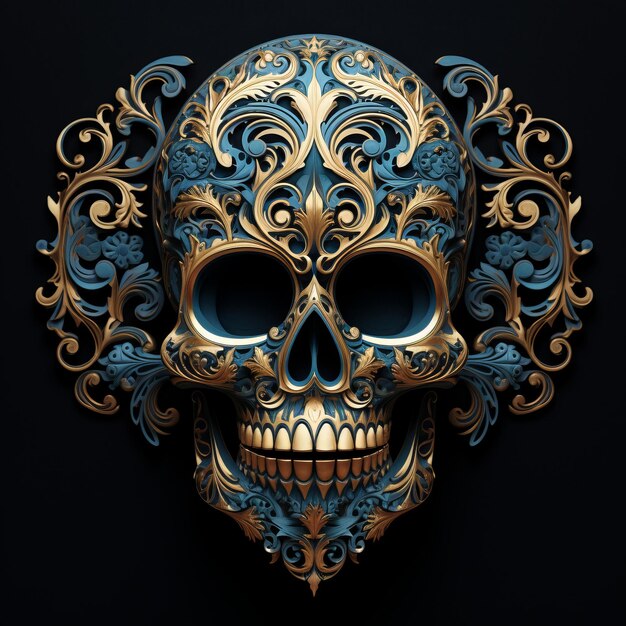 Trendy Ornate Skull