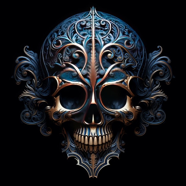 Trendy Ornate Skull
